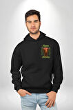 Dağınık Majestileri Hıristiyan Sokak Stili  Erkek Kadın Siyah Ön Sırt Baskılı Kapüşonlu Sweatshirt Hoodie