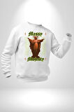 Dağınık Majestileri Hıristiyan Sokak Stili  Erkek Kadın Unisex Dijital Baskılı Beyaz Sweatshirt