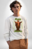 Dağınık Majestileri Hıristiyan Sokak Stili  Erkek Kadın Unisex Dijital Baskılı Beyaz Sweatshirt