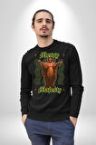 Dağınık Majestileri Hıristiyan Sokak Stili  Erkek Kadın Unisex Dijital Baskılı Siyah Sweatshirt