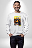 Monalisa Elektrik Özel Yapay Zeka Tasarımı  Erkek Kadın Unisex Dijital Baskılı Beyaz Sweatshirt