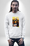 Monalisa Elektrik Özel Yapay Zeka Tasarımı  Erkek Kadın Unisex Dijital Baskılı Beyaz Sweatshirt