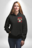 Uyan Ve Para Kazanmaya Başla Sokak Style Erkek Kadın Siyah Ön Sırt Baskılı Kapüşonlu Sweatshirt Hoodie