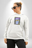 Sadece Piskoloji Erkek Kadın Beyaz Dijital Baskılı Kapüşonlu Sweatshirt Hoodie