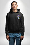 Sadece Piskoloji Erkek Kadın Siyah Ön Sırt Baskılı Kapüşonlu Sweatshirt Hoodie