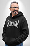 Embrace the Journey Tasarım Erkek Kadın Siyah Dijital Baskılı Kapüşonlu Sweatshirt Hoodie