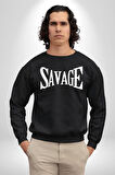 Embrace the Journey Tasarım Erkek Kadın Unisex Dijital Baskılı Siyah Sweatshirt