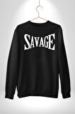 Embrace the Journey Tasarım Erkek Kadın Unisex Dijital Baskılı Siyah Sweatshirt
