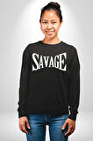 Embrace the Journey Tasarım Erkek Kadın Unisex Dijital Baskılı Siyah Sweatshirt