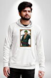 One Piece Anime Roronoa Zoro Erkek Kadın Beyaz Dijital Baskılı Kapüşonlu Sweatshirt Hoodie
