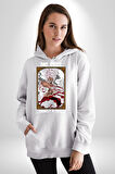 One Piece Anime Tentionmaru Erkek Kadın Beyaz Dijital Baskılı Kapüşonlu Sweatshirt Hoodie