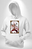 One Piece Anime Tentionmaru Erkek Kadın Beyaz Dijital Baskılı Kapüşonlu Sweatshirt Hoodie