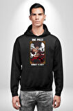 One Piece Anime Tentionmaru Erkek Kadın Siyah Dijital Baskılı Kapüşonlu Sweatshirt Hoodie