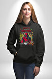 Pokemon  Charmander Retro Poster Erkek Kadın Siyah Dijital Baskılı Kapüşonlu Sweatshirt Hoodie