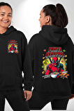 Pokemon  Charmander Retro Poster Erkek Kadın Siyah Ön Sırt Baskılı Kapüşonlu Sweatshirt Hoodie