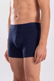 Delux Serisi Kutu Damat Bohçası Set Erkek Premium Bambu Lacivert Boxer 6'lı