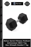 Delux Serisi Fitness Fiziksel Antrenman HEX-7 kg Hex Olimpik Dambıl 7 kg