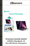 Premium Günlük Şeffaf COTECi MacBook 13 Pro HD Ekran Koruyucu