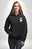 Deadpool Kahvaltı Tasarım Erkek Kadın Siyah Ön Sırt Baskılı Kapüşonlu Sweatshirt Hoodie