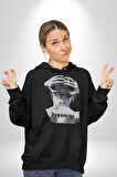 Dopamine Sanat Tasarımı Erkek Kadın Siyah Dijital Baskılı Kapüşonlu Sweatshirt Hoodie
