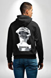 Dopamine Sanat Tasarımı Erkek Kadın Siyah Ön Sırt Baskılı Kapüşonlu Sweatshirt Hoodie