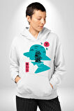 Luffy Korsan Gemisi Erkek Kadın Beyaz Dijital Baskılı Kapüşonlu Sweatshirt Hoodie