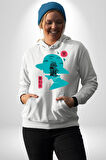 Luffy Korsan Gemisi Erkek Kadın Beyaz Dijital Baskılı Kapüşonlu Sweatshirt Hoodie
