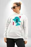 Luffy Korsan Gemisi Erkek Kadın Beyaz Dijital Baskılı Kapüşonlu Sweatshirt Hoodie