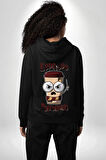 Espresso Patronum Kahve Temalı Tasarım Erkek Kadın Siyah Ön Sırt Baskılı Kapüşonlu Sweatshirt Hoodie