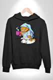 Espresso Patronum Kahve Temalı Tasarım Erkek Kadın Siyah Dijital Baskılı Kapüşonlu Sweatshirt Hoodie