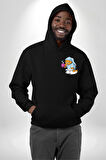 Espresso Patronum Kahve Temalı Tasarım Erkek Kadın Siyah Ön Sırt Baskılı Kapüşonlu Sweatshirt Hoodie