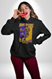 Kobe Bryant Black Mamba Tasarım Erkek Kadın Siyah Dijital Baskılı Kapüşonlu Sweatshirt Hoodie