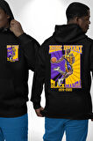 Kobe Bryant Black Mamba Tasarım Erkek Kadın Siyah Ön Sırt Baskılı Kapüşonlu Sweatshirt Hoodie