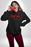 The Sopranos Tv Dizi Erkek Kadın Siyah Dijital Baskılı Kapüşonlu Sweatshirt Hoodie