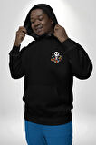 Halloween Skeleton Eğlenceli Cadılar Bayramı Erkek Kadın Siyah Ön Sırt Baskılı Kapüşonlu Sweatshirt Hoodie