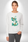 Rick and Morty - Bilim Kurgu Macera Teması Erkek Kadın Unisex Dijital Baskılı Beyaz Sweatshirt