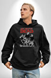 The Walking Dead - Rick Grimes ve Zombiler Erkek Kadın Siyah Dijital Baskılı Kapüşonlu Sweatshirt Hoodie