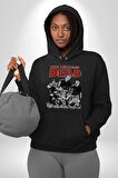 The Walking Dead - Rick Grimes ve Zombiler Erkek Kadın Siyah Dijital Baskılı Kapüşonlu Sweatshirt Hoodie