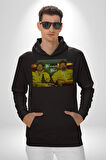 Breaking Bad - Walter White ve Jesse Pinkman Erkek Kadın Siyah Dijital Baskılı Kapüşonlu Sweatshirt Hoodie