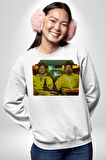 Breaking Bad - Walter White ve Jesse Pinkman Erkek Kadın Unisex Dijital Baskılı Beyaz Sweatshirt
