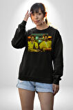 Breaking Bad - Walter White ve Jesse Pinkman Erkek Kadın Unisex Dijital Baskılı Siyah Sweatshirt