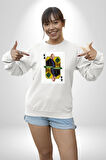 Walter White - Breaking Bad Maça Kralı Erkek Kadın Unisex Dijital Baskılı Beyaz Sweatshirt