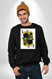 Walter White - Breaking Bad Maça Kralı Erkek Kadın Unisex Dijital Baskılı Siyah Sweatshirt