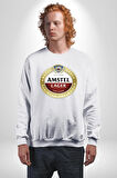 Amstel Lager - Dünya Çapında Kaliteli Bira Erkek Kadın Unisex Dijital Baskılı Beyaz Sweatshirt