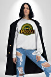 Craft Brewery - Geleneksel Bira Üretimi Logosu Erkek Kadın Unisex Dijital Baskılı Beyaz Sweatshirt