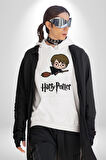 Harry Potter Chibi Magic Erkek Kadın Beyaz Dijital Baskılı Kapüşonlu Sweatshirt Hoodie