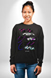Porsche GT3 Koleksiyon Tasarımı Erkek Kadın Unisex Dijital Baskılı Siyah Sweatshirt