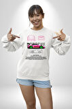 Porsche GT3 RS Tasarımı Erkek Kadın Unisex Dijital Baskılı Beyaz Sweatshirt