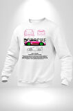 Porsche GT3 RS Tasarımı Erkek Kadın Unisex Dijital Baskılı Beyaz Sweatshirt