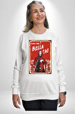 La Casa de Papel Bella Cao Dizi Serisi Erkek Kadın Unisex Dijital Baskılı Beyaz Sweatshirt